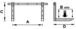 Wall brackets with crossbar - Image 2